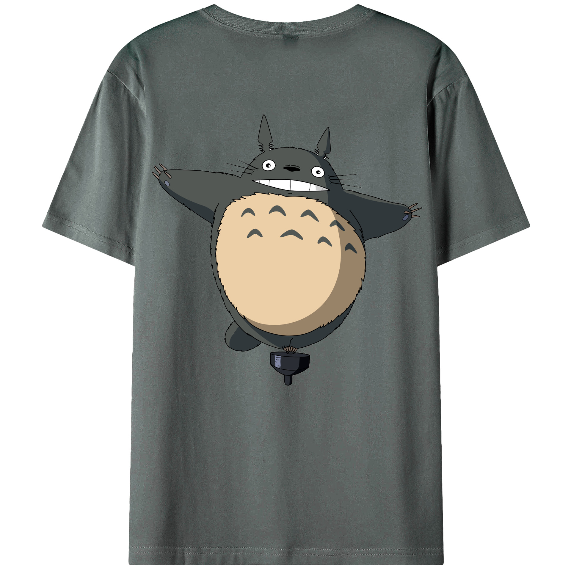 （画像用） となりのトトロ 草壁メイ 草壁サツキ My Neighbor Totoro Satsuki Kusakabe Mei Kusakabe 綿100％ メンズ半袖Tシャツ（バックプリント） 通気性